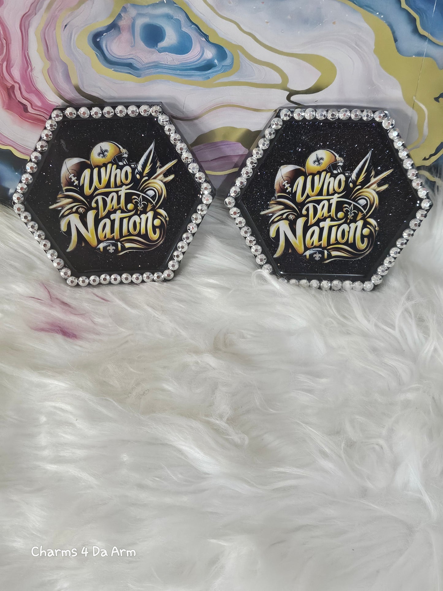 Customized "Who Dat Nation" coasters