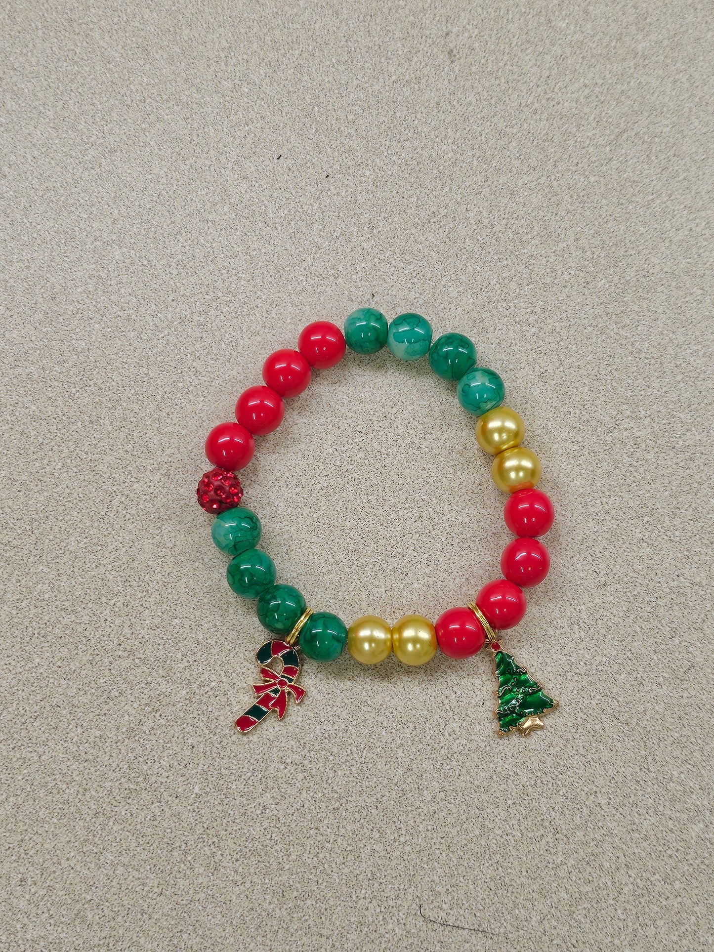 Candy Cane Tree Bracelet