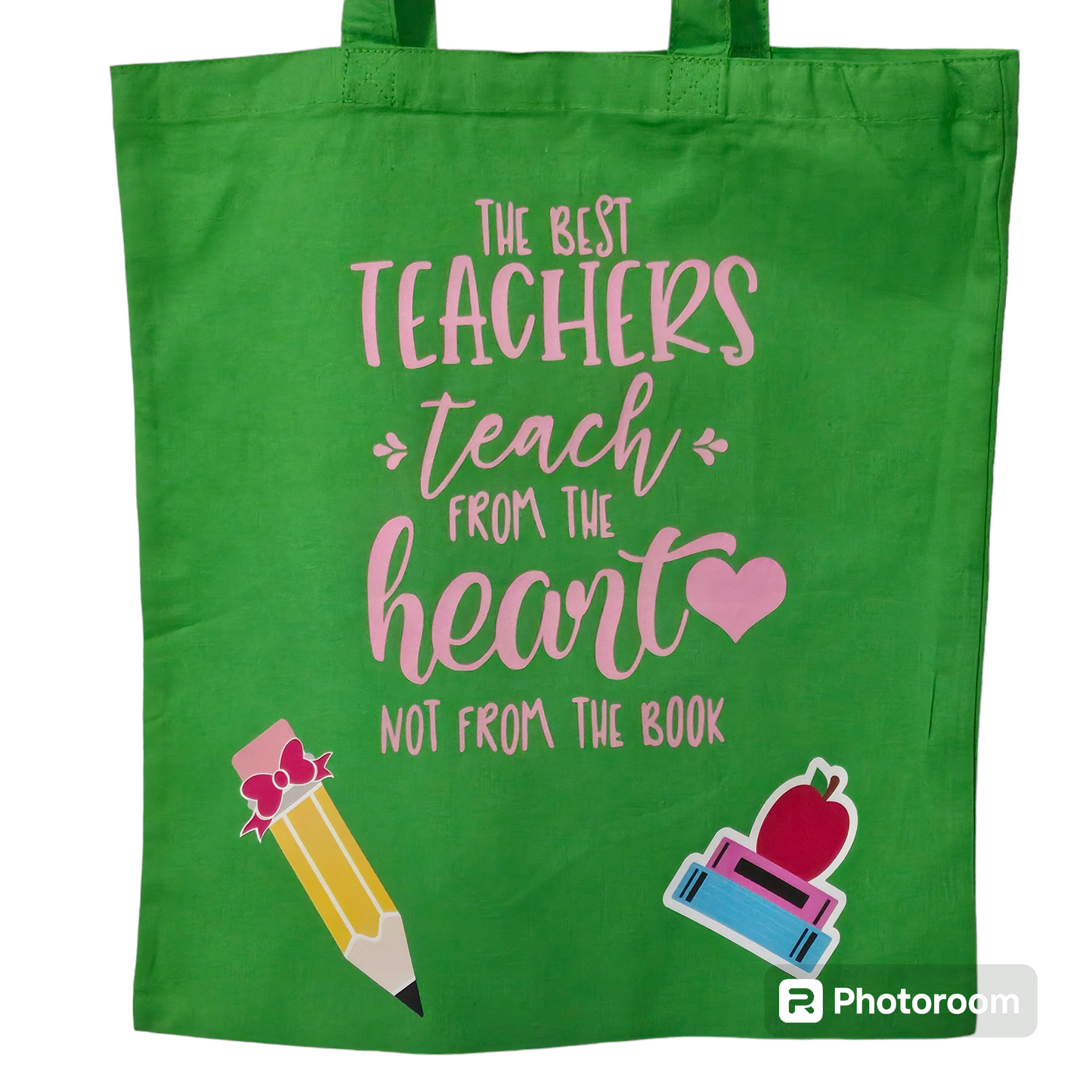 Teacher's Heart Canvas Tote