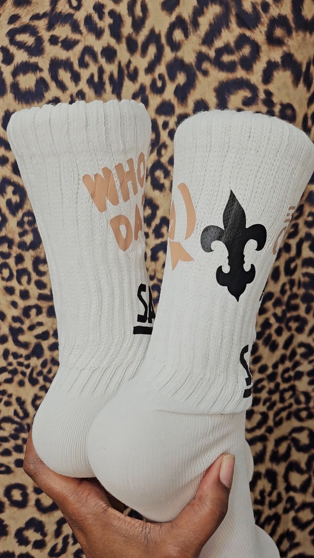 Saints "Who Dat" Socks