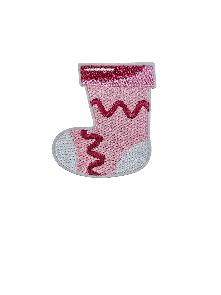 Pink Christmas Stocking Patch